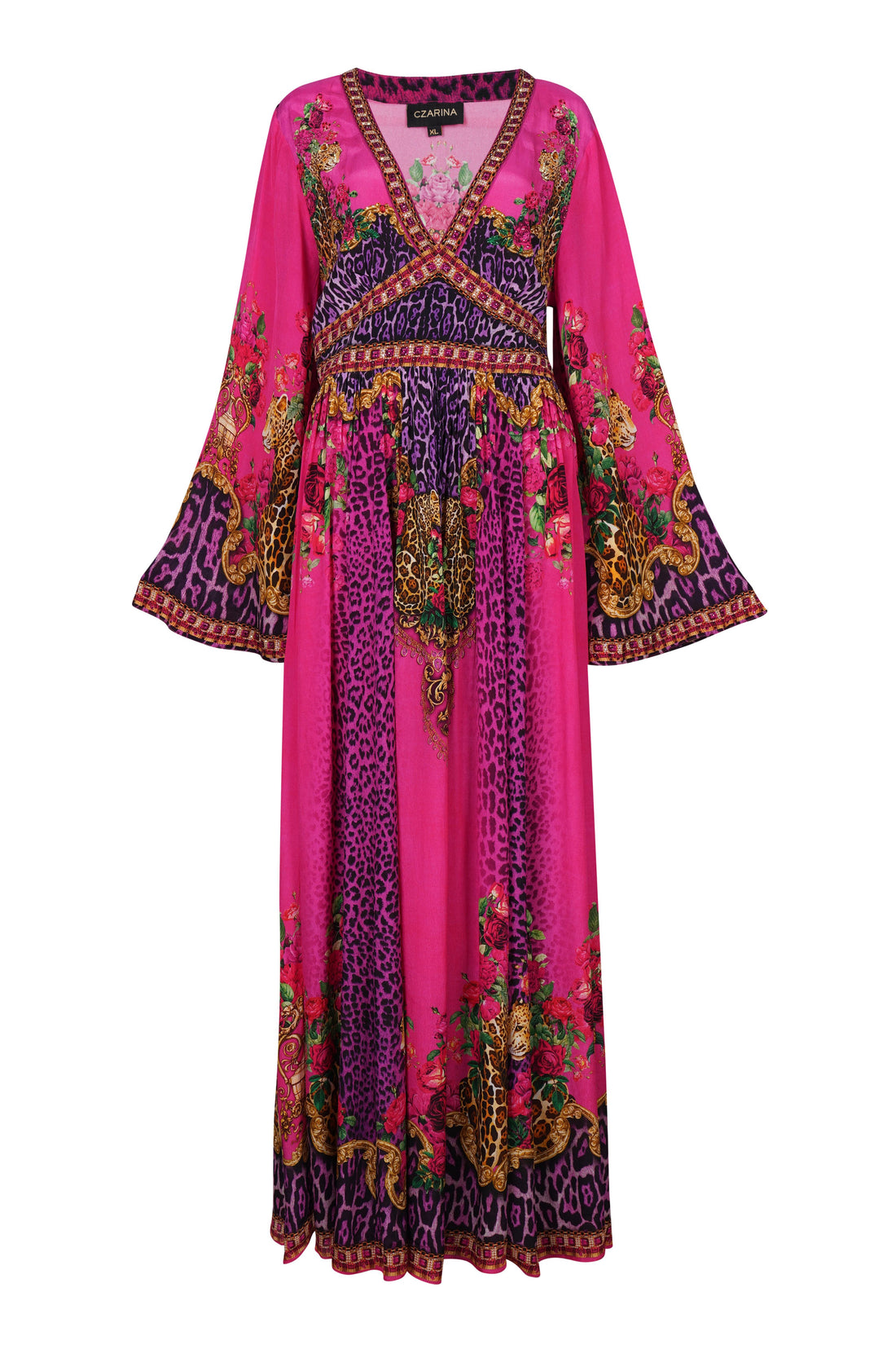 PURPLE PRINCESS MAXI DRESS W FLARE SLEEVES