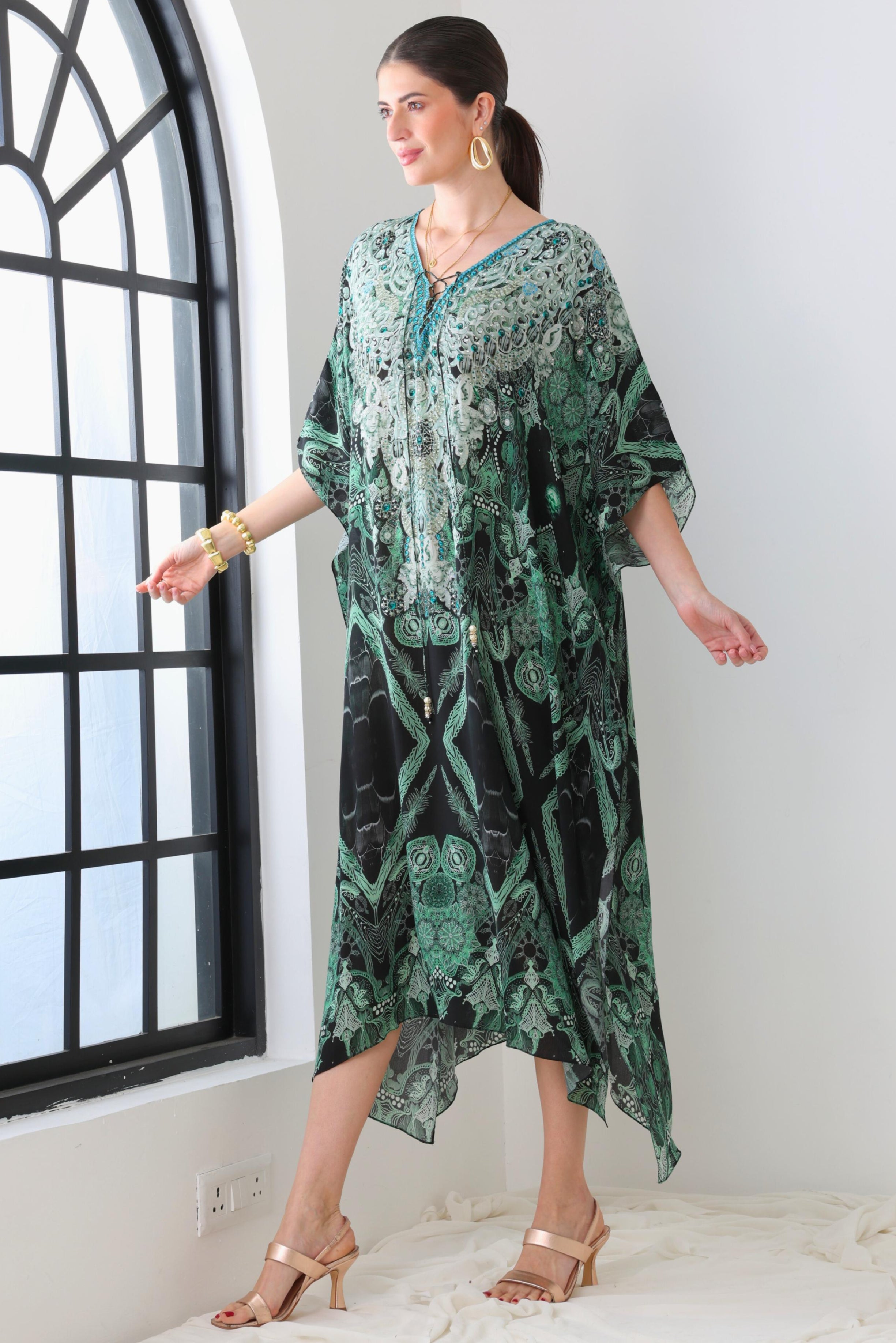 EMERALD OASIS MEDIUM KAFTAN