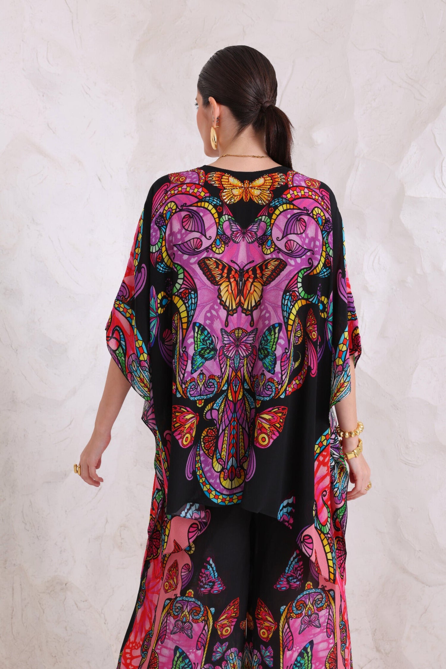 MIDNIGHT WINGS KAFTAN TOP