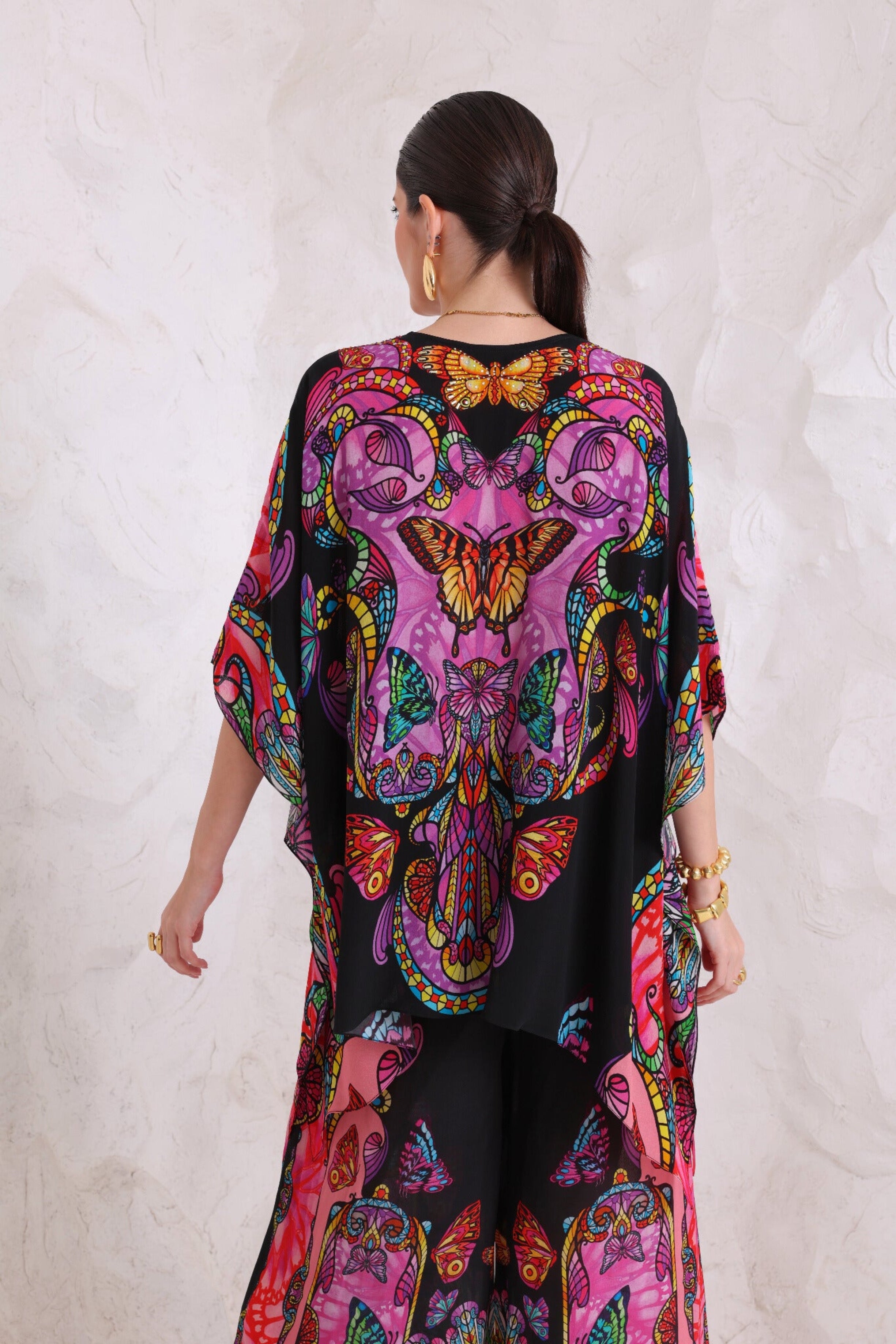 MIDNIGHT WINGS KAFTAN TOP