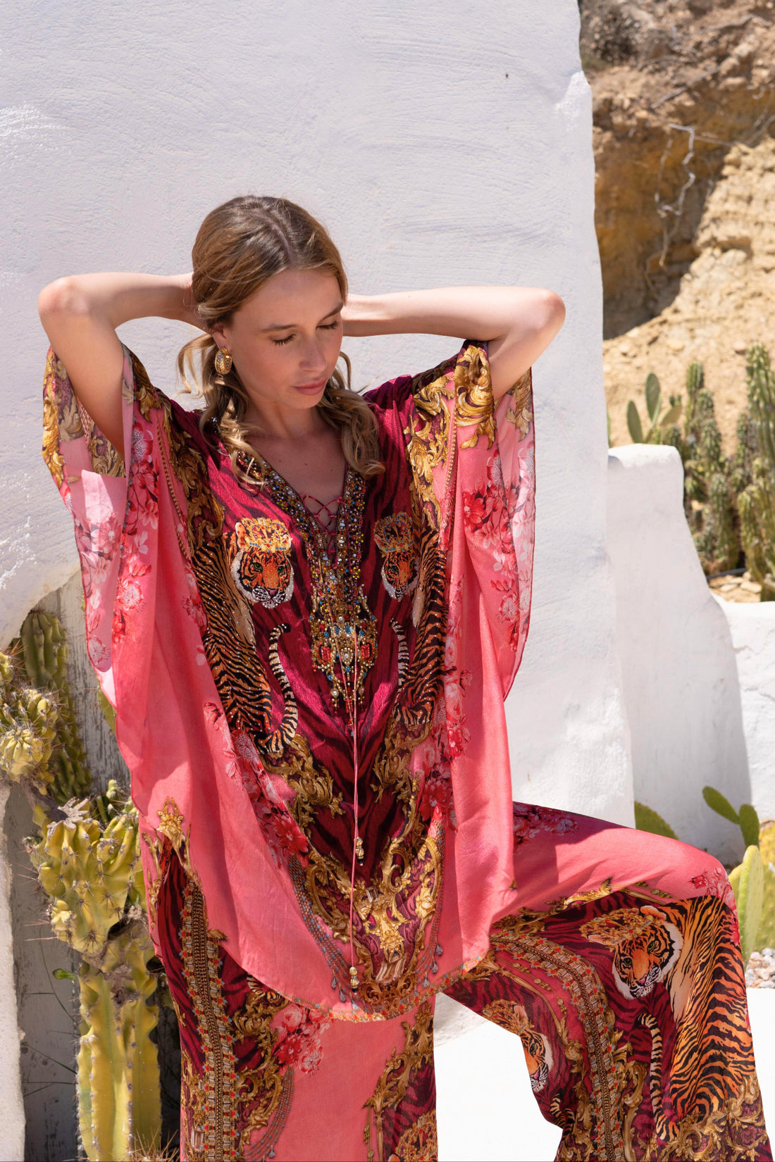 PINK TIGRESS BUTTERFLY TOP