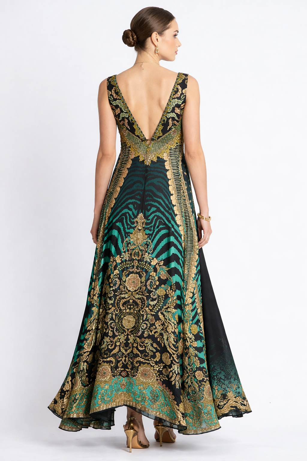 EMERALD EMPRESS MAXI DRESS