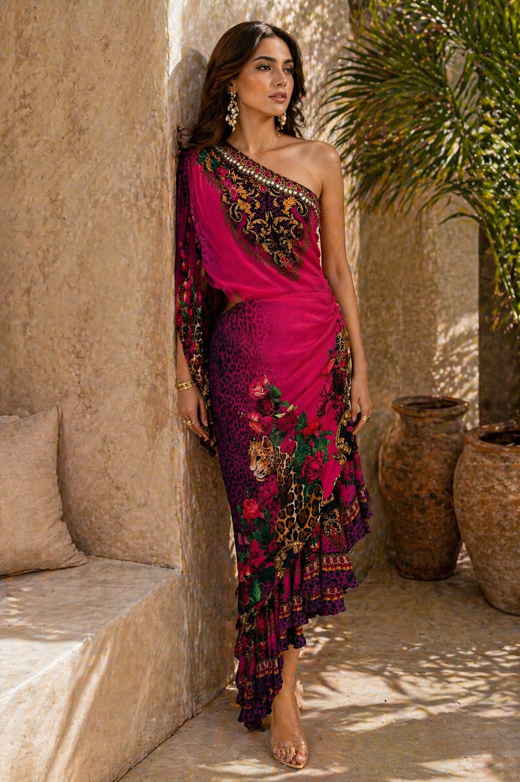 PURPLE PRINCESS ONE SHOULDER DRESS