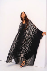 AEGEAN NIGHTS V NECK MAXI KAFTAN - Czarina