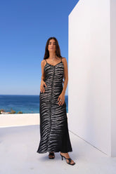 AEGEAN NIGHTS V NECK SLIP DRESS - Czarina