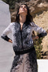 BLACK PAISLEY BOMBER JACKET - Czarina