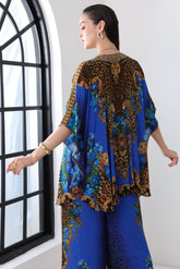 BLUE LEOPARDESS BUTTERFLY TOP - Czarina