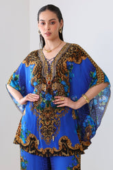 BLUE LEOPARDESS BUTTERFLY TOP - Czarina