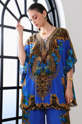 BLUE LEOPARDESS BUTTERFLY TOP - Czarina