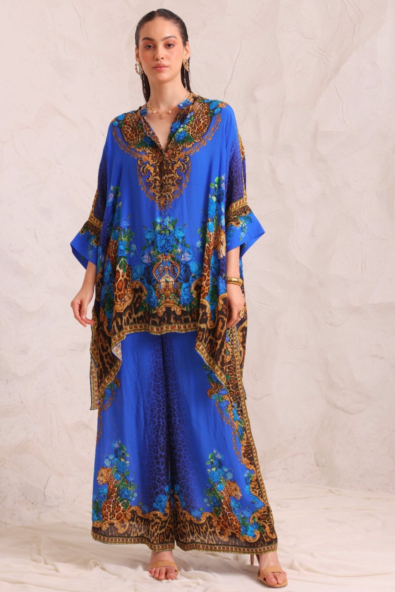 BLUE LEOPARDESS TROUSERS - Czarina