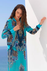 BLUE TIGRESS BOMBER JACKET - Czarina