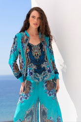 BLUE TIGRESS BOMBER JACKET - Czarina