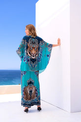 BLUE TIGRESS BUTTERFLY TOP - Czarina