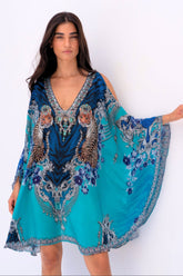BLUE TIGRESS KAFTAN DRESS - Czarina