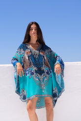 BLUE TIGRESS KAFTAN DRESS - Czarina
