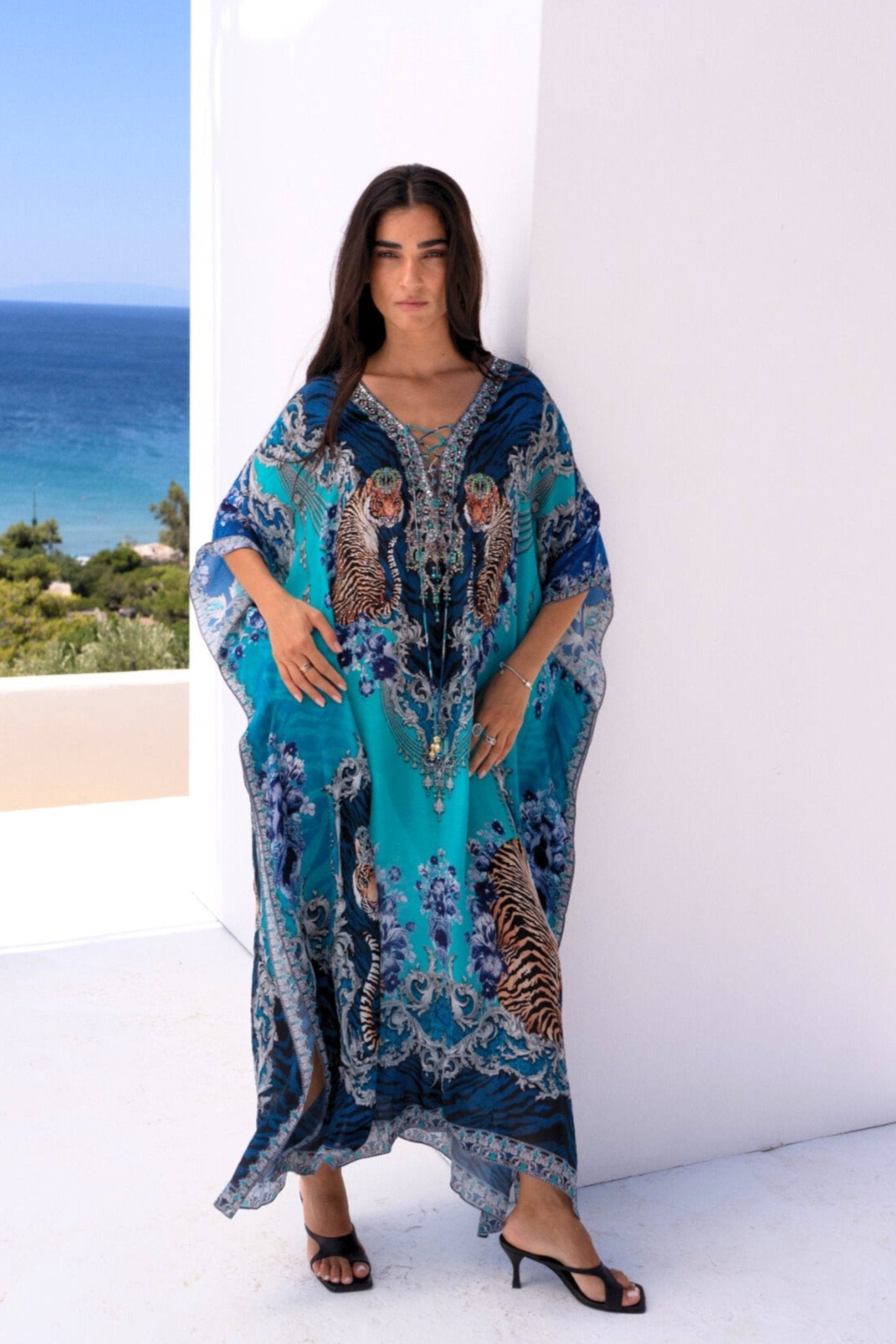 BLUE TIGRESS MEDIUM KAFTAN - Czarina