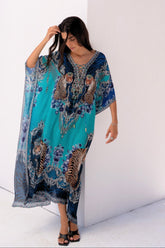 BLUE TIGRESS MEDIUM KAFTAN - Czarina