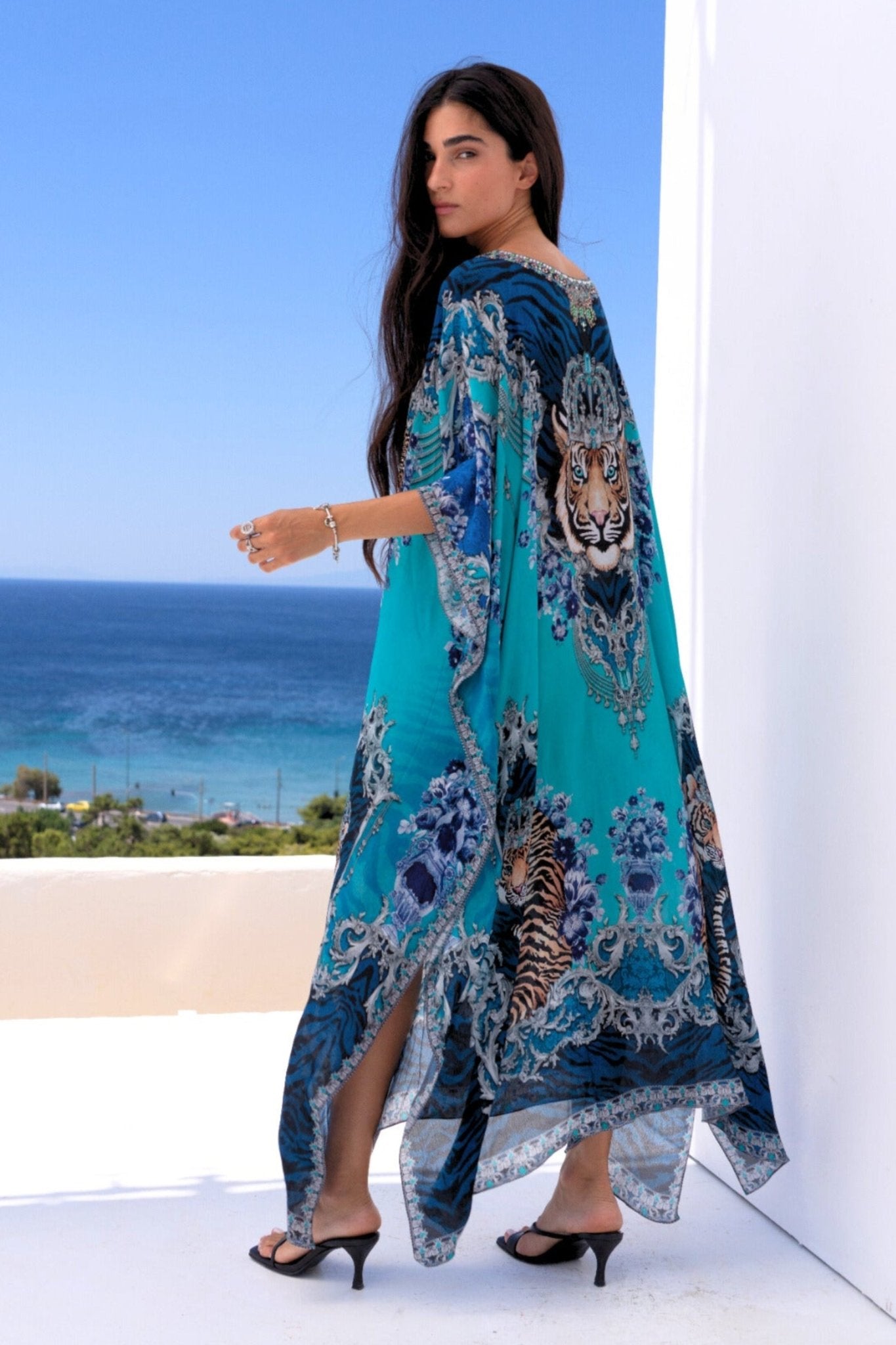 BLUE TIGRESS MEDIUM KAFTAN - Czarina