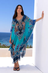 BLUE TIGRESS MEDIUM KAFTAN - Czarina