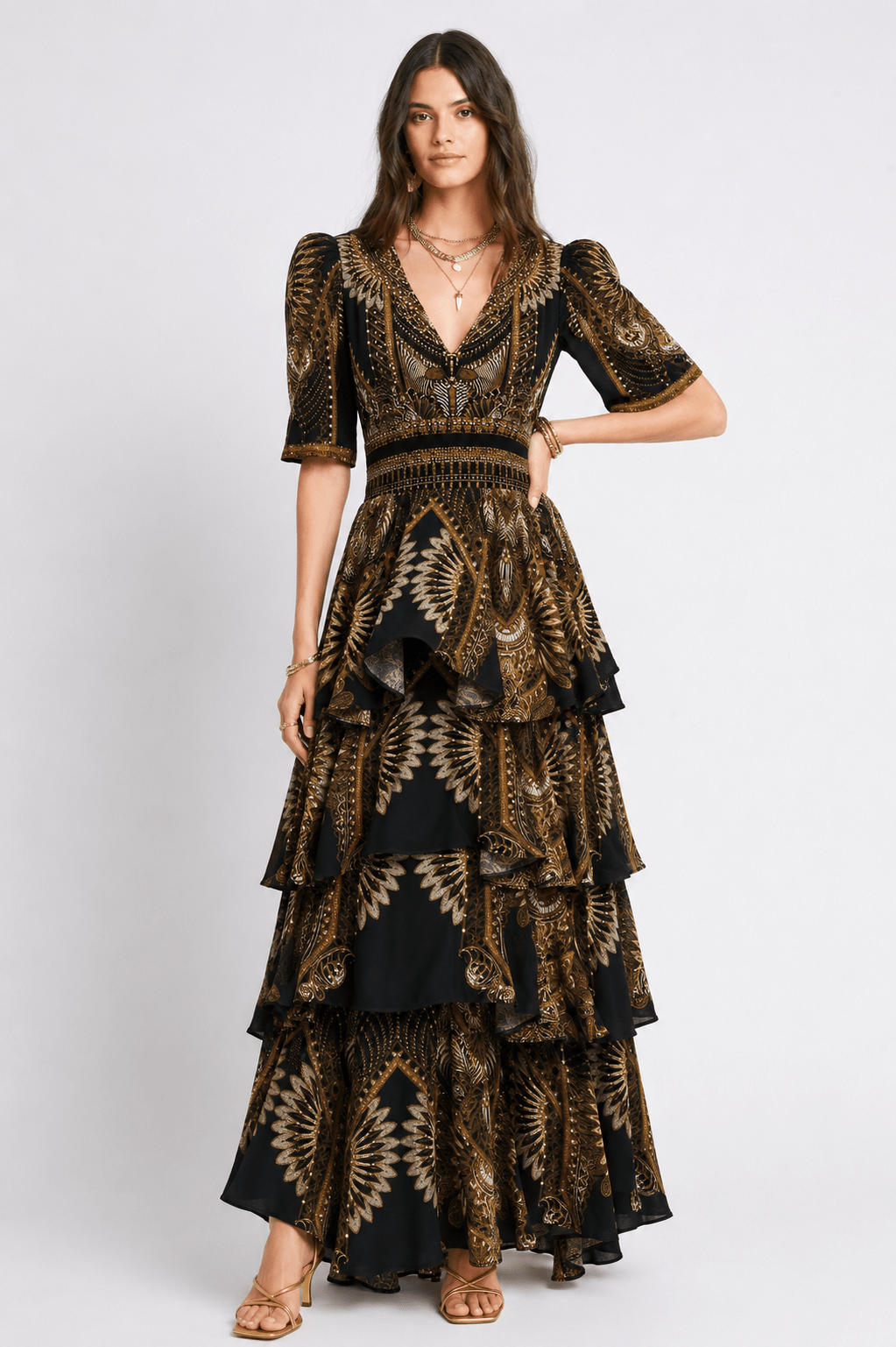 BOHO QUEEN CROSS OVER MAXI DRESS - Czarina