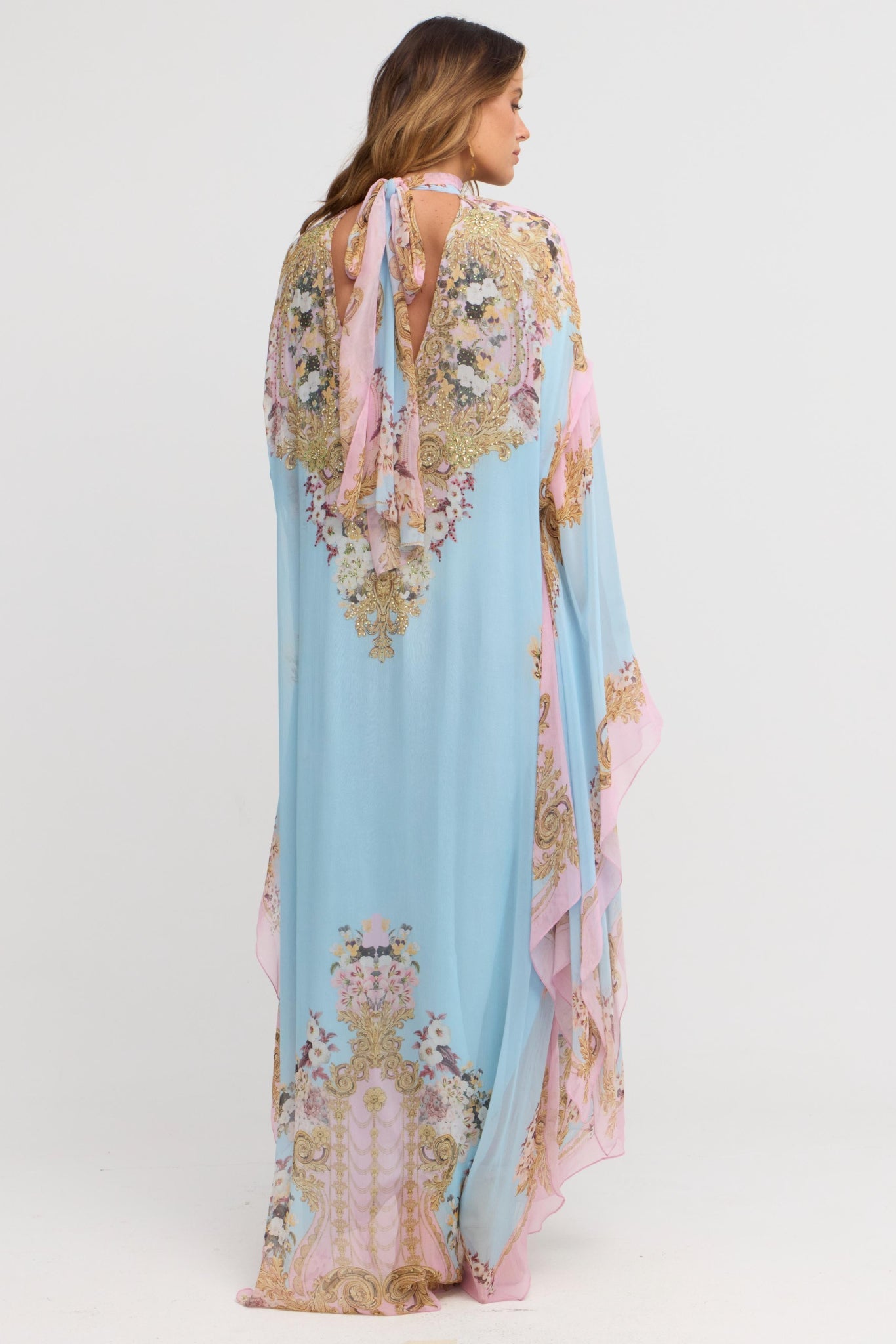Dusk Till Dawn High - neck Maxi Kaftan - Czarina