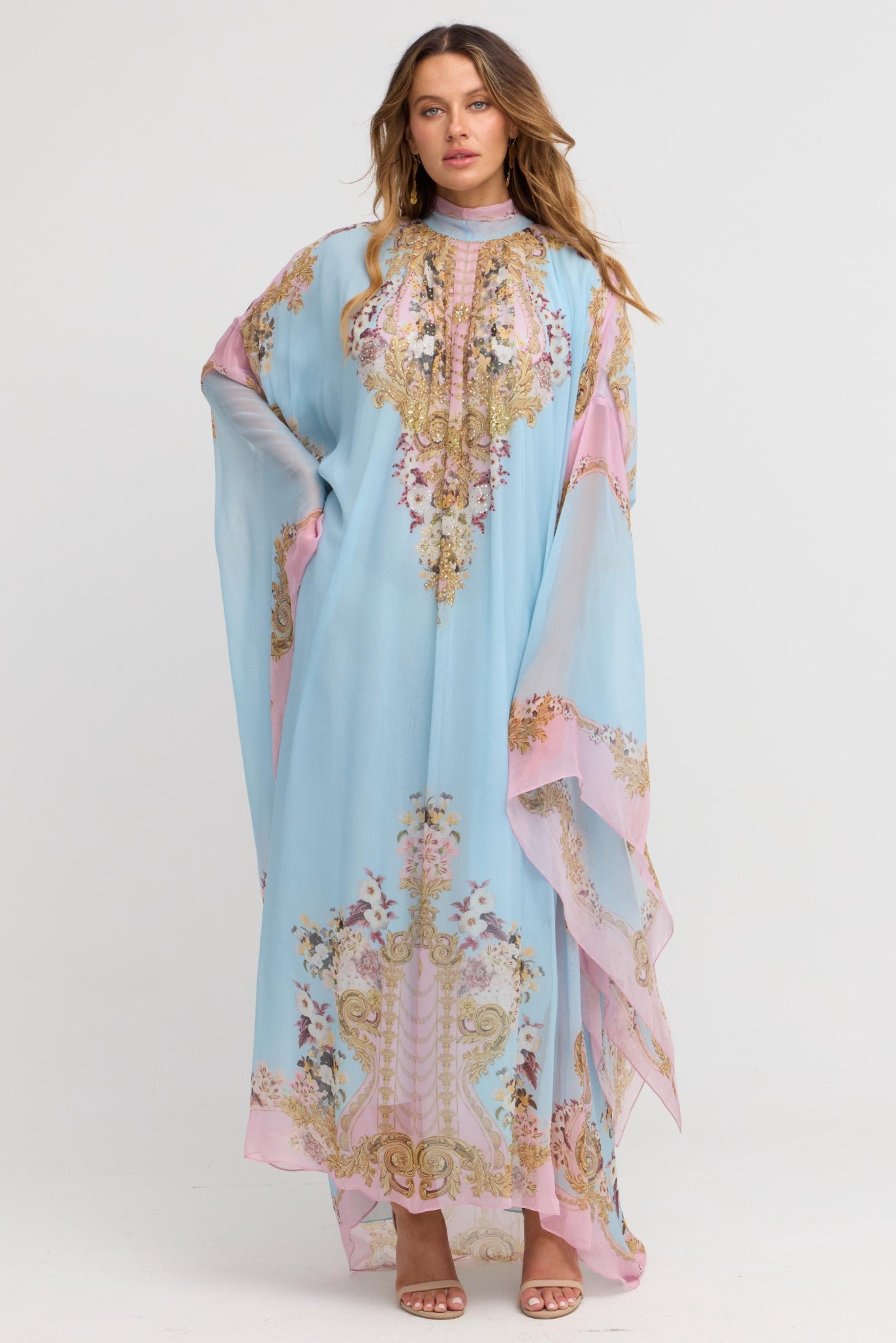 Dusk Till Dawn High - neck Maxi Kaftan - Czarina