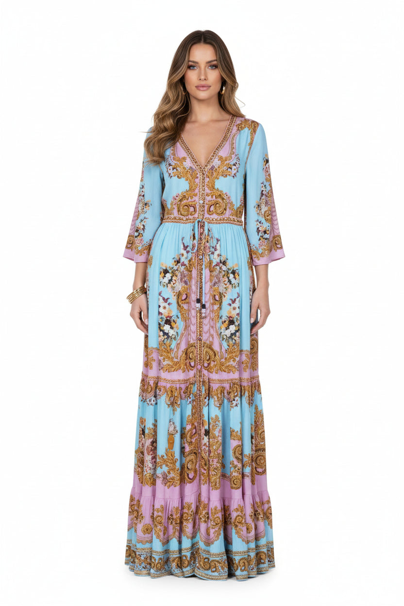 DUSK TILL DAWN WAIST DRAWSTRING DRESS - Czarina