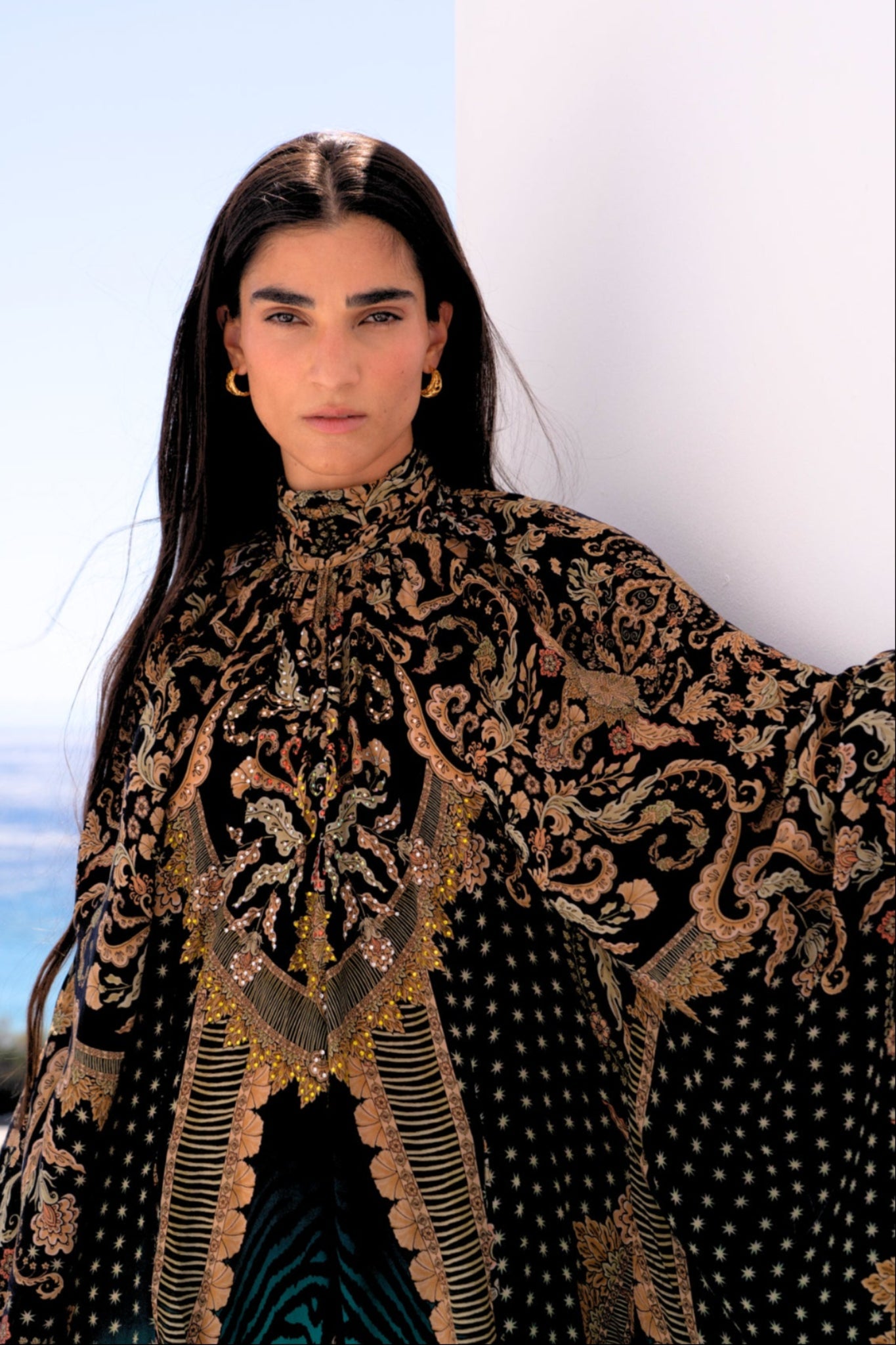 EMERALD EMPRESS HI - NECK MAXI KAFTAN - Czarina