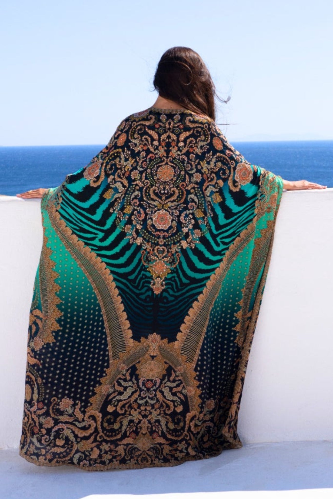 EMERALD EMPRESS LONG CAPE - Czarina