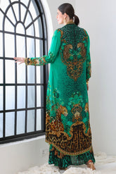 EMERALD LEOPARDESS LONG JACKET - Czarina
