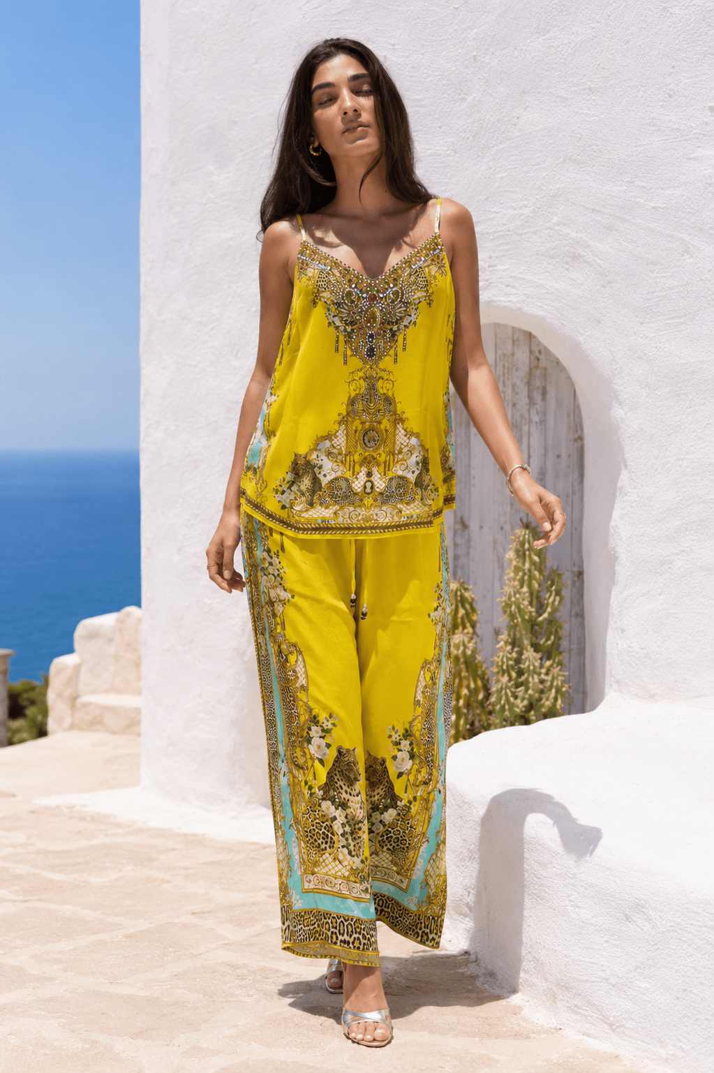 GOLDEN LEOPARD TROUSERS - Czarina