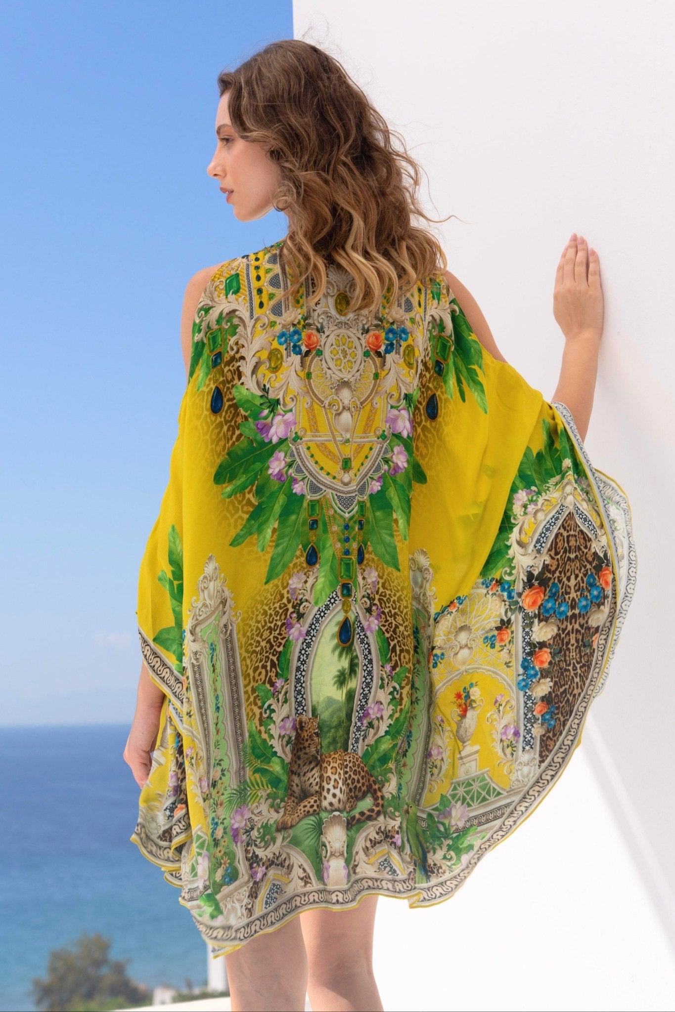 GOLDEN PALMS KAFTAN DRESS - Czarina