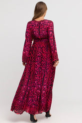 Hearts Forever Maxi w Flare Sleeves - Czarina