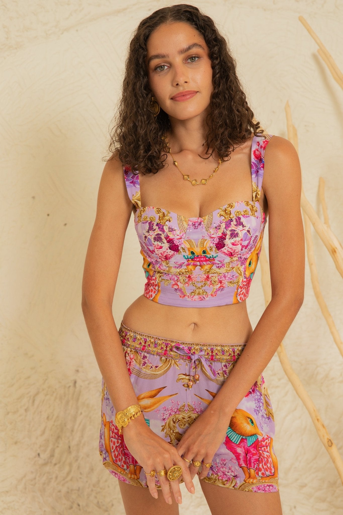 Lavender Hops Bustier Top - Czarina