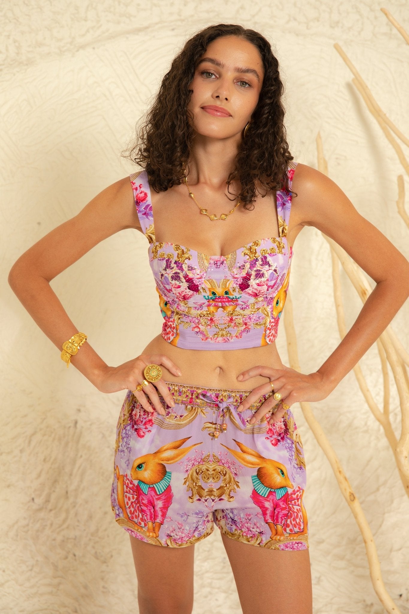 Lavender Hops Bustier Top - Czarina