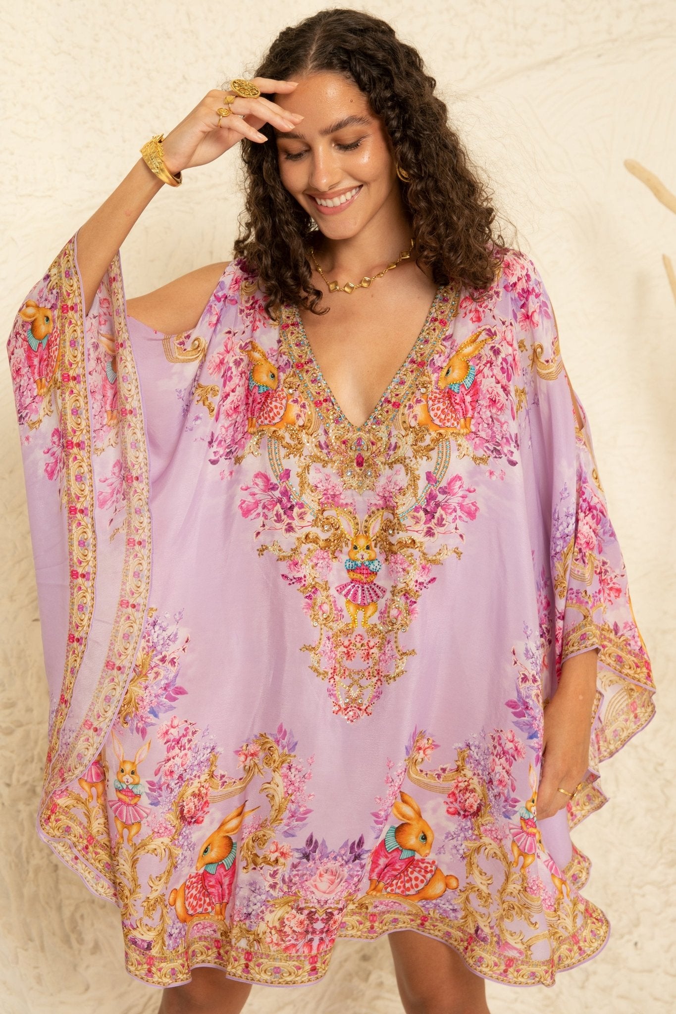 Lavender Hops Kaftan Dress - Czarina