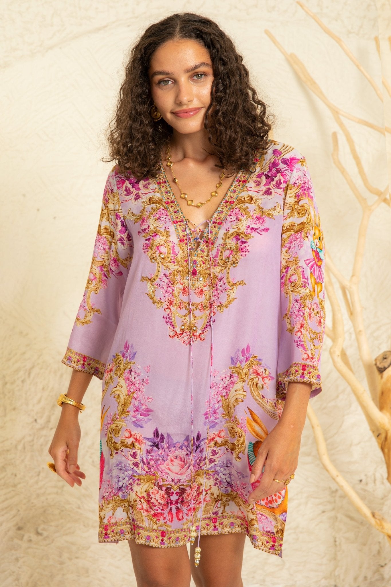 Lavender Hops Tunic Dress - Czarina