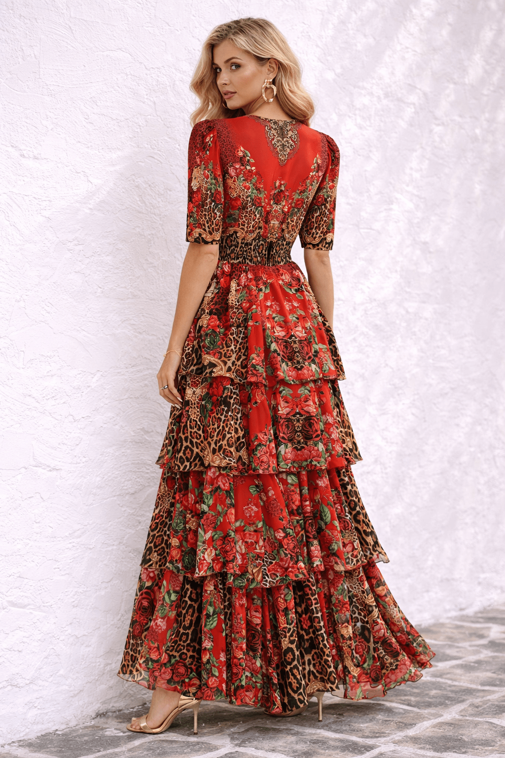 LEOPARDESS CROSS OVER MAXI DRESS - Czarina