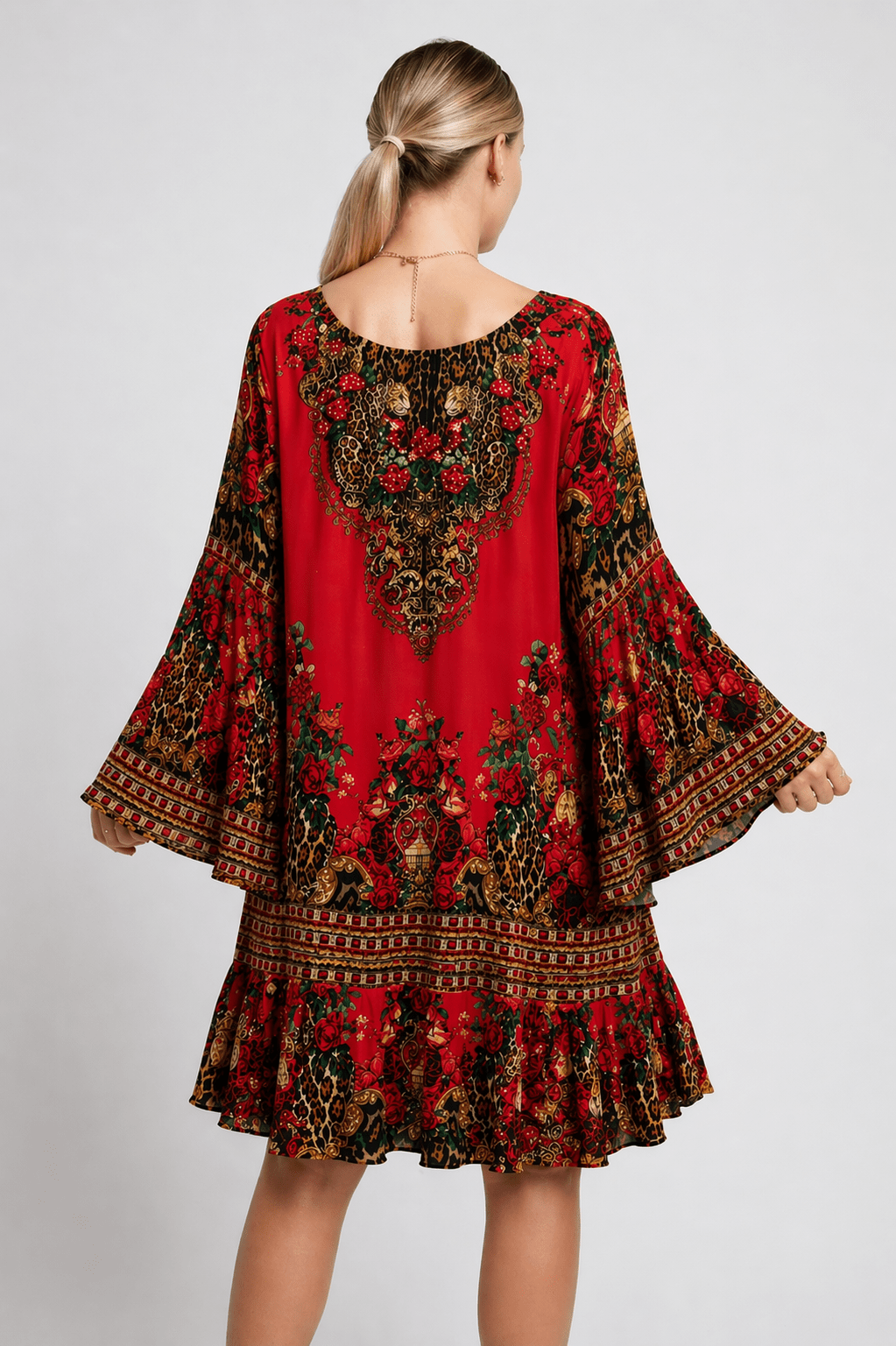 Leopardess Frill Dress - Czarina