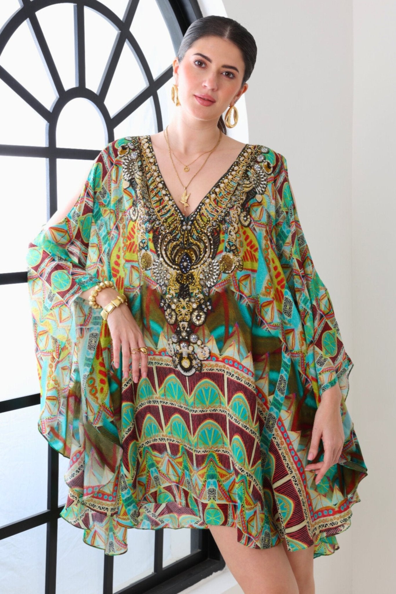 Lost In Laos Kaftan Dress - Czarina