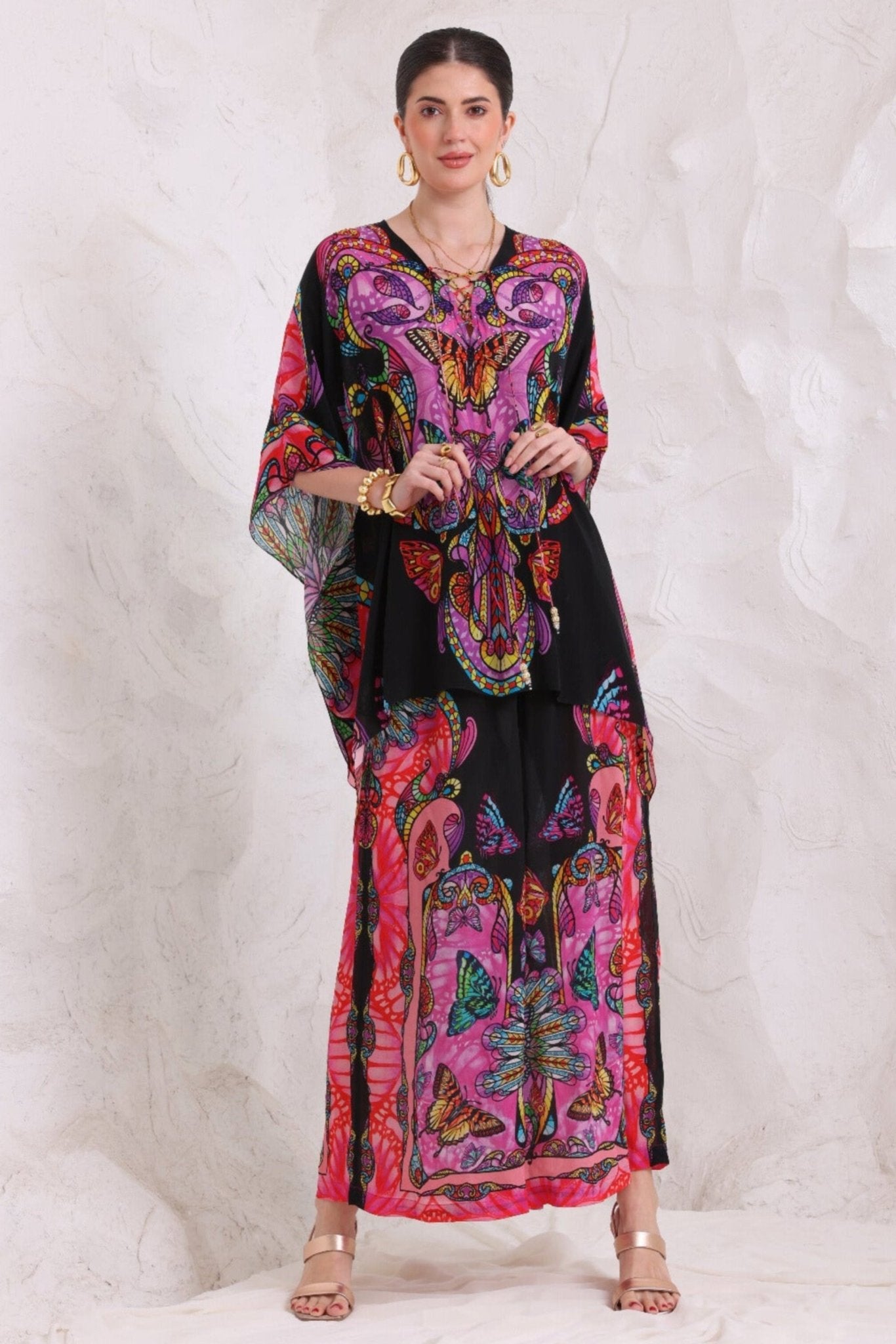 MIDNIGHT WINGS KAFTAN TOP - Czarina