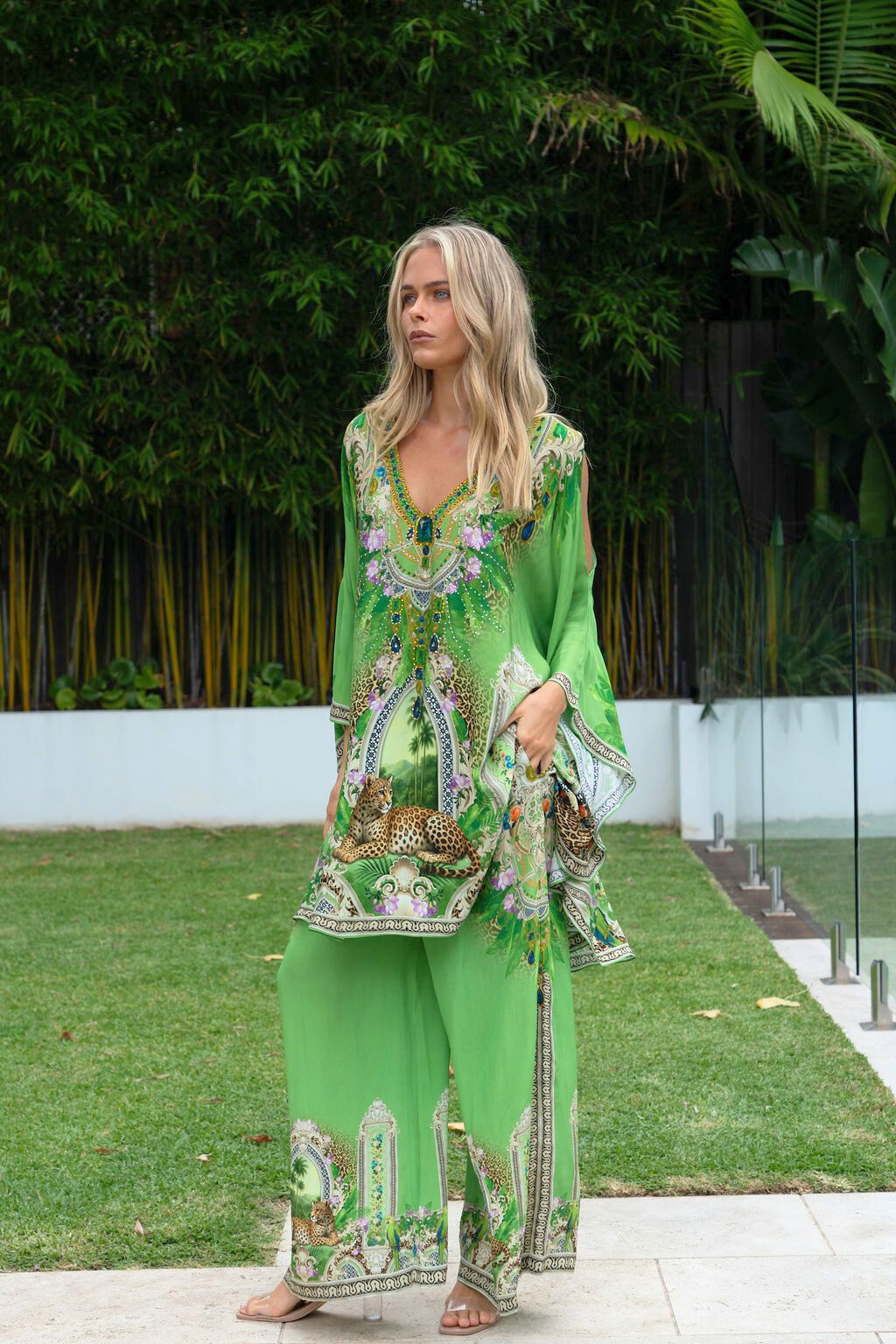 PALM PARADISE KAFTAN DRESS SET - Czarina