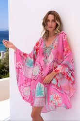Pink Boho Kaftan Dress - Czarina