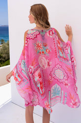 Pink Boho Kaftan Dress - Czarina