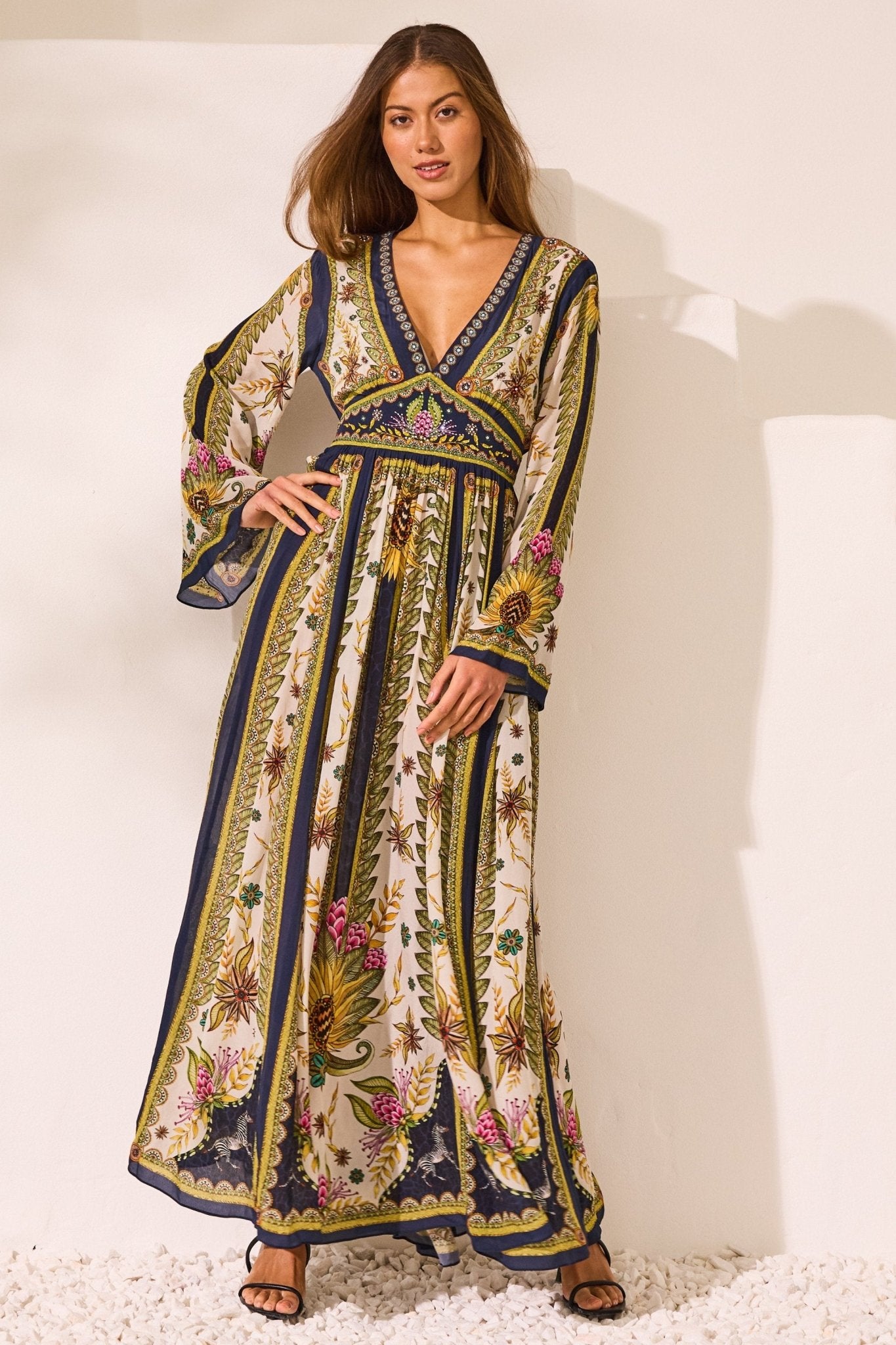 Princess Of Savannah Maxi w Flare Sleeves Czarina Princess Of Savannah Maxi w Flare Sleeves Czarina