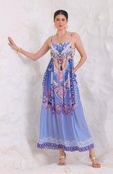 PURPLE PEARLS S - S MIDI DRESS - Czarina