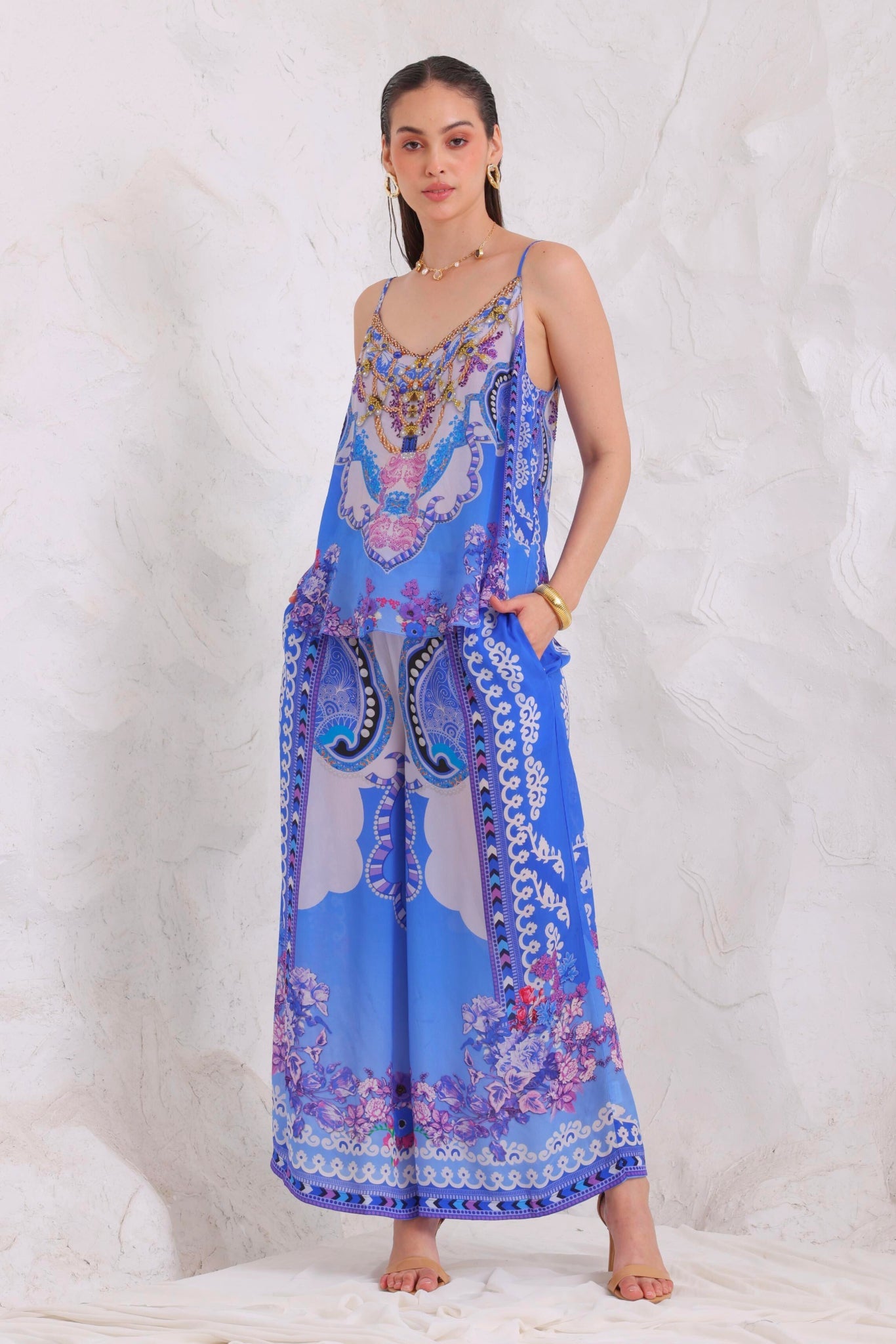 PURPLE PEARLS TROUSERS - Czarina