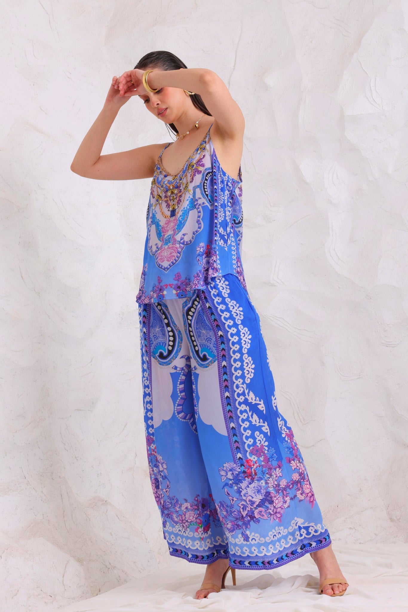 PURPLE PEARLS TROUSERS - Czarina