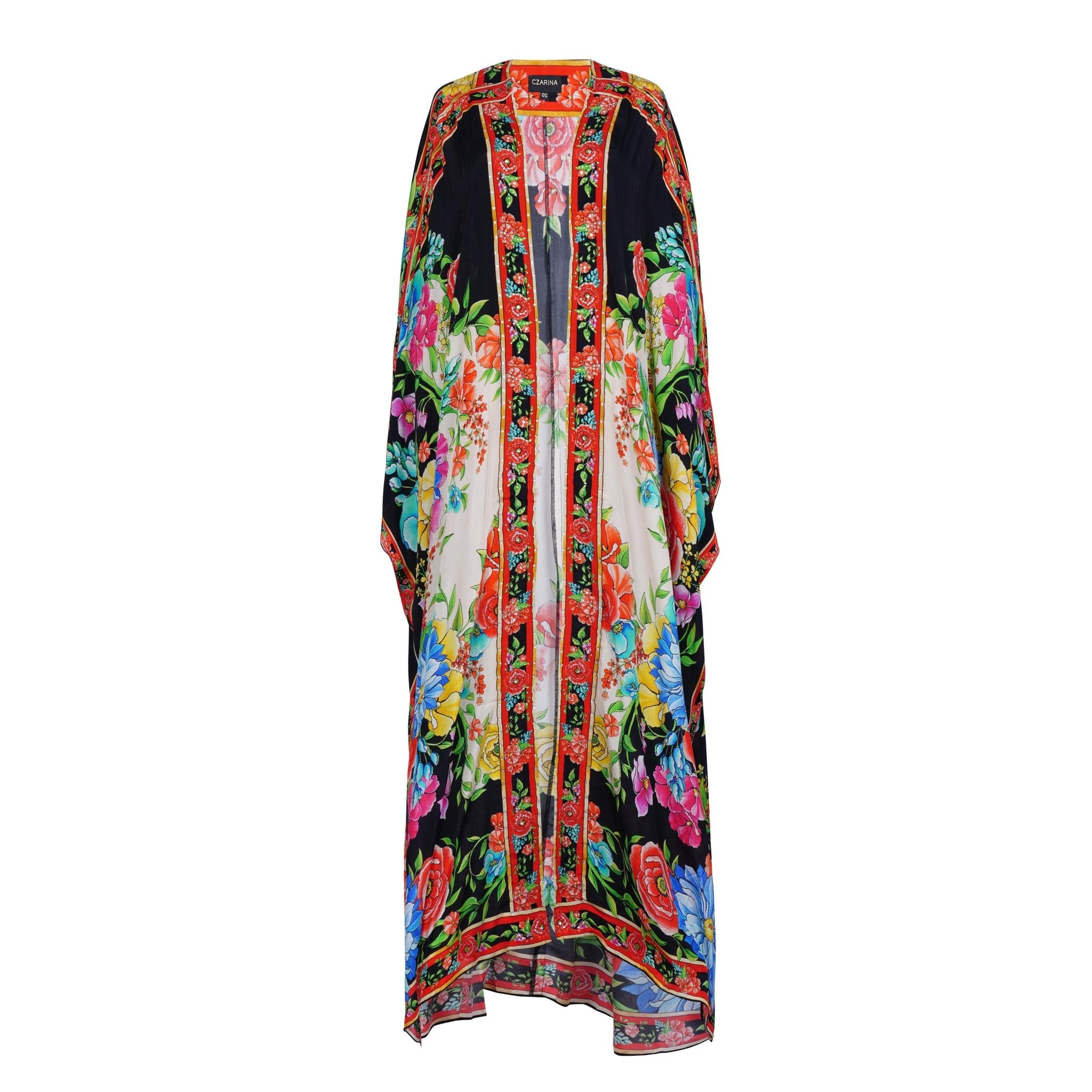 SPANISH FLOWER LONG CAPE - Czarina