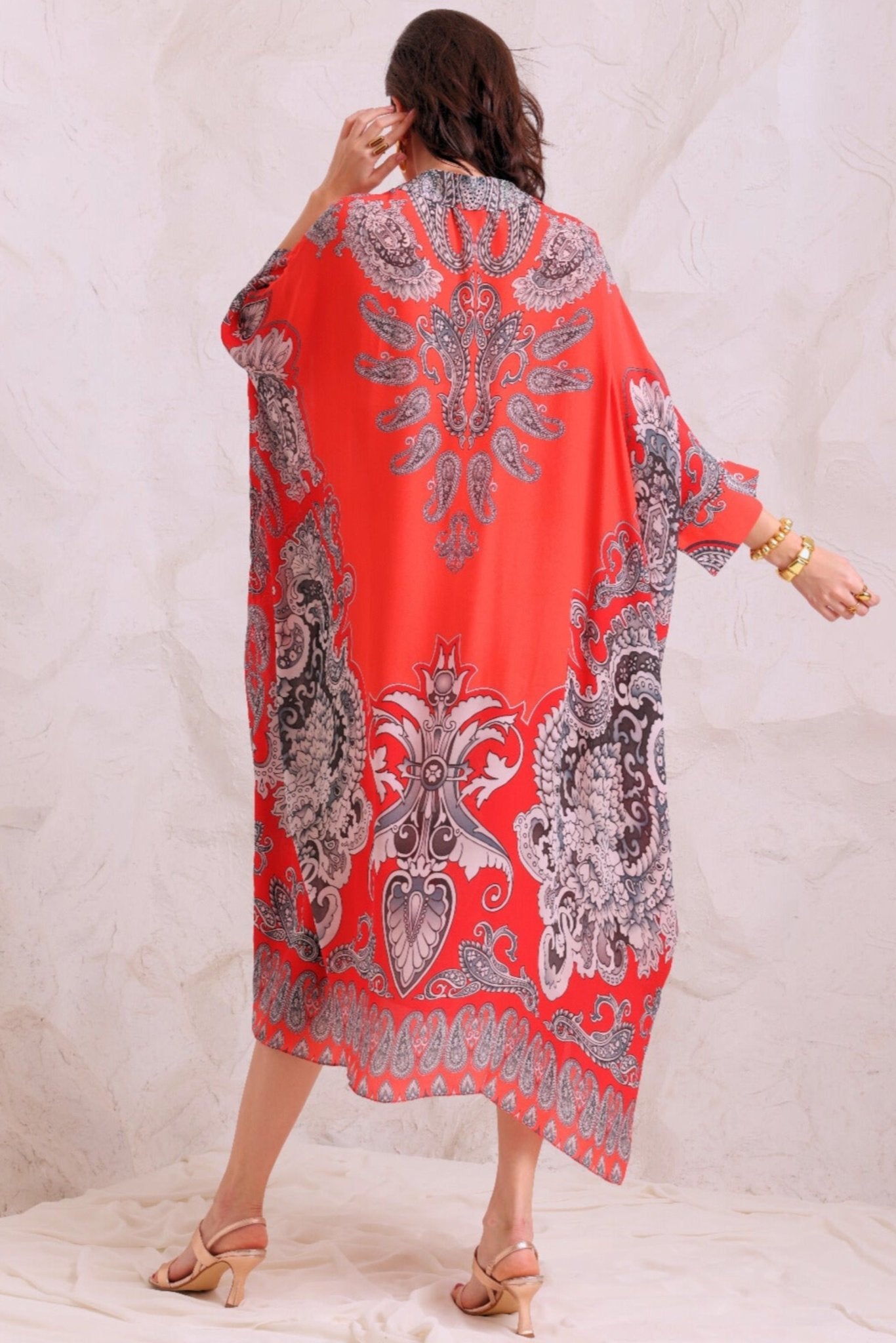 Spicy Margarita Midi Collar Kaftan - Czarina